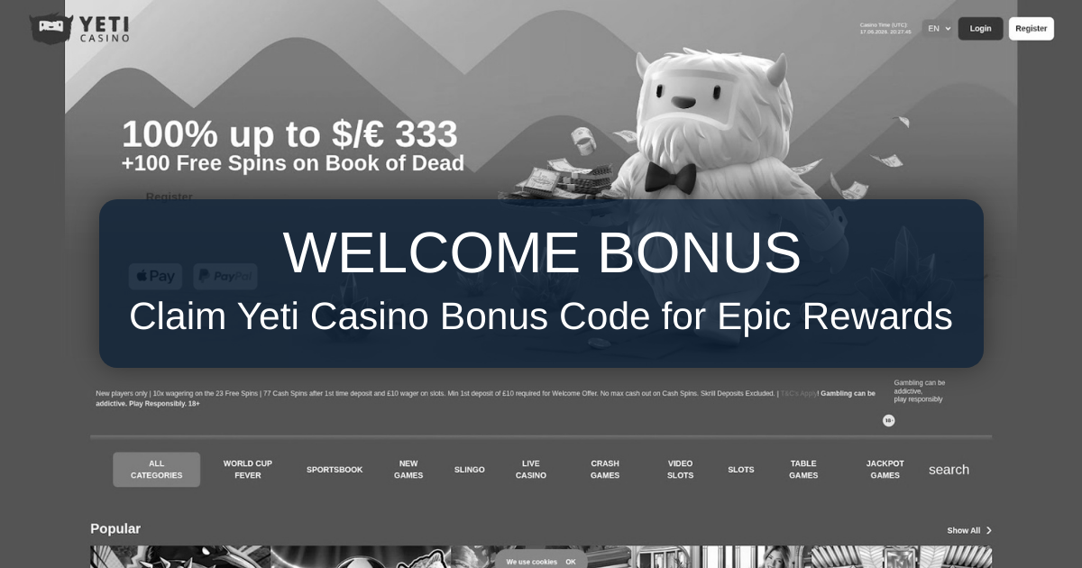 Yeti Casino Bonus Code 2026 | Verified US Casino Deals